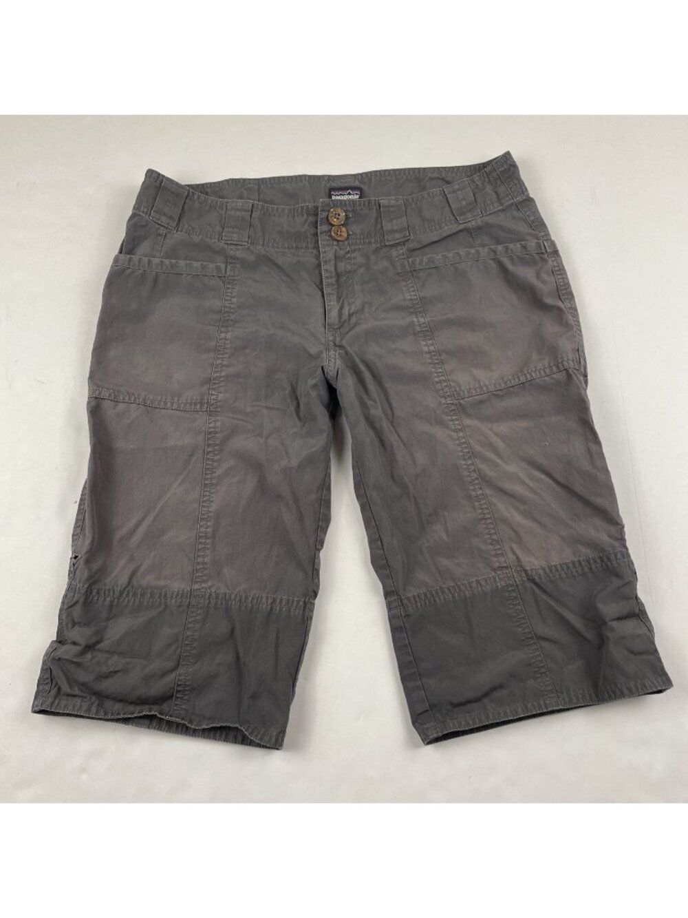 Patagonia Super Cali Shorts Women’s 6 Gray Hiking Outdoors Lightweight Roll Tab